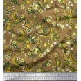 thumbnail image 1 of Soimoi Poly Georgette Fabric Leaves & Floral Artistic Print Fabric by the Yard 42 Inch Wide, 1 of 3