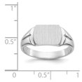 thumbnail image 5 of 14K White Gold Ring Band Signet 8.0x10.5mm Closed Back, Size 9, 5 of 5