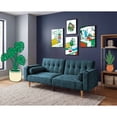 thumbnail image 1 of Sofá Cama Makora Merlak Olivo Velvet 3 Posiciones con Soft Foam Reclinable, 1 of 10