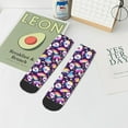 thumbnail image 5 of Uemuo Skull colorful mushroom rainbow Printed Crew Socks, Moisture-Wicking Socks, Athletic Socks for Men Breathable Cushion Socks Casual Sport Socks for Running Traveling, 5 of 6