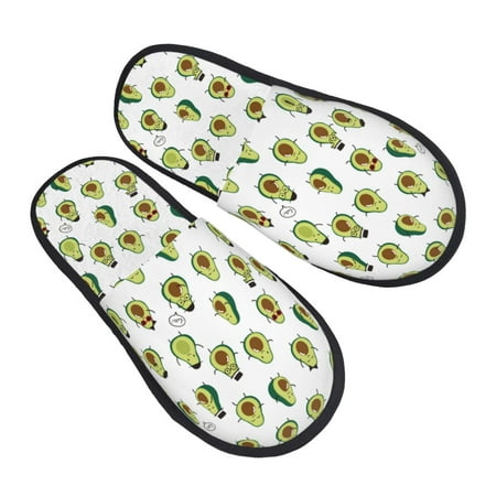 

Kdxio Avocado Friends Pattern Slippers for Women Memory Foam Fuzzy House Slippers Bedroom Non-slip Warm Womens Slippers