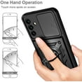 thumbnail image 5 of Nagebee Phone Case Compatible for Samsung Galaxy A14 5G with Tempered Glass Screen Protector (Full Coverage), Full-Body Camera Cover Protective Military-Grade, Magnetic Car Mount Ring Holder (Black), 5 of 7