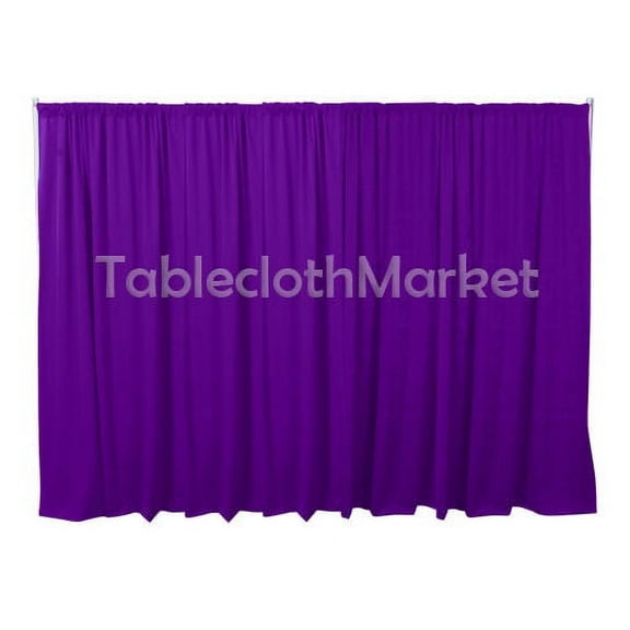 12 x 5 ft Backdrop Background FOR PIPE AND DRAPE DISPLAYS Polyester 24 COLORS", (Color: purple)