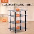 thumbnail image 3 of STAWAY 4-Tier AV Media Stand - Stylish Tempered Glass Audio Rack, Adjustable Shelves, Supports 110 lbs, Perfect for Home & Office Storage, 3 of 9