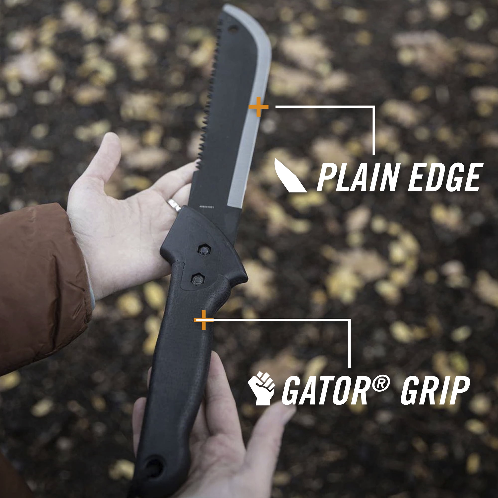 Gerber Gator Machete Jr, 10.75 in Blade, Sheath Included, Black, Camping