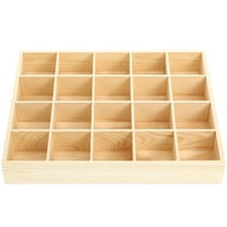BESTONZON Underwear Storage Case Beige Wooden Organizer for Drawer and Closet Use