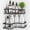 Black, variant on Adhesive Shower Caddy,  Corner Bath Organizer, Rustproof Stainless Steel Shower Shelves with Capacity, No Drilling Shelves for Bathroom Storage, Home, Kitchen Decor