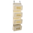thumbnail image 2 of Over Door Organizer, Nonwoven Hanging Closet Organizer  For Bedroom Khaki 4 Compartments, 2 of 8
