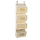 thumbnail image 1 of Organizador de armario colgante Multicapa Fuerte capacidad de carga Organizador no tejido sobre la puerta Organizador colgante con 2 ganchos Caqui 4 compartimentos, 1 of 12