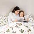 thumbnail image 4 of Manfei Greenery Twin Comforter Sets Holiday Bedding Set, Mint White 2-Pieces 1 Comforter and 1 Pillowcase, Xmas Reversible, 4 of 6