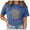 3-Blue, variant on Giffimy Women's Apricot Minimalist Rose Sketch Vintage Washed T-Shirt Short Sleeve Relaxed Fit Top