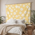 thumbnail image 3 of White Yellow Daisy Tapestry for Bedroom Wall Hanging Tapestry, Spring Summer Floral Botanical Ceiling Backdrop Tapestries Poster Blanket Wall Decor for Teens Room Living Room Dorm 39" x 59", 3 of 8