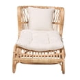 thumbnail image 3 of bali & pari Delara Modern Bohemian Natural Brown Rattan Chaise, 3 of 10