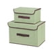 thumbnail image 5 of Cajas de almacenamiento plegables grandes (paquete de 2), contenedores de tela plegables pequeños y grandes con asas para ropa y ropa de cama, organizador plegable para juguetes, libros y, 5 of 8