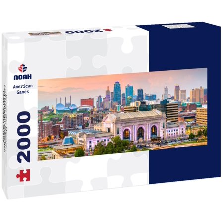 Noah Jigsaw Puzzle Kansas City, Missouri, USA downtown skyline with Union Station at dusk panorama 2000 pieces