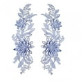 thumbnail image 1 of 1 par de parches de bordado de encaje floral con apliques de flores para manualidades de costura DIY Azul, 1 of 9