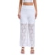 thumbnail image 1 of Pincandy Women's High Waist Lace Wide Leg Casual Pants, Loose Fit, Elastic Waistband, Daily & Party Wear, 1 of 6