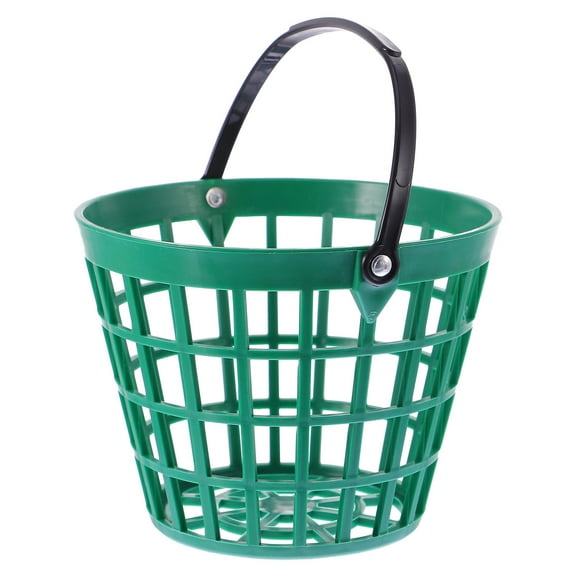 MLINS Green Nylon Golf Ball Storage Basket with Handle for Outdoor Use Large Capacity and 1pc