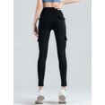 thumbnail image 3 of Leggings de compresión para mujer Pantalones cargo Cintura alta Multi-Bolsillo Yoga Fitness, 3 of 7