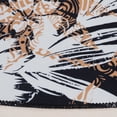 thumbnail image 4 of SAFAVIEH Malibu Keiran Leaves Polyester Machine Washable Area Rug, Black/Brown, 6' x 6' Round, 4 of 11