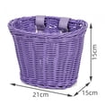 thumbnail image 2 of HLONK Kids Handlebar Bike Basket Imitation Rattan Hand Woven Basket Stylish for Children Detachable Accessory, 2 of 10