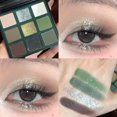 thumbnail image 3 of Paleta De Sombras De Ojos Verdes, Maquillaje De Sombras De Ojos Con Brillo, Paleta De Sombras De Ojos Verdes Brillantes Y Brillantes A Prueba De Agua, Paleta De Maquillaje De Ojos Ahumados, 3 of 6