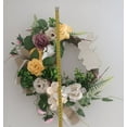 thumbnail image 3 of Couronne Florale de Pâques Lapin de Pâques Couronne de Printemps Joyeuses Pâques Couronne de Porte Couronne de Printemps Décorations Couronne de Porte Couronne d'Entrée Mini Fenêtre, 3 of 8