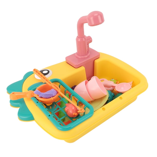 Fregadero De Juego Con Agua Corriente, Juguete Para Juego De Imitación De Cocina, Innovador Juguete De Fregadero Para Niños Pequeños Con Agua Corriente Para Niños