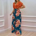 thumbnail image 2 of Traje de dos piezas informal de moda con cintura deportiva y estampado floral de verano para mujer Wmkox8yi  bvn585, 2 of 8