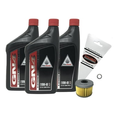 Cyclemax Oil Change Kit for 1998-2004 Honda TRX 450 TRX450 Foreman ATV with 10W-40 Oil