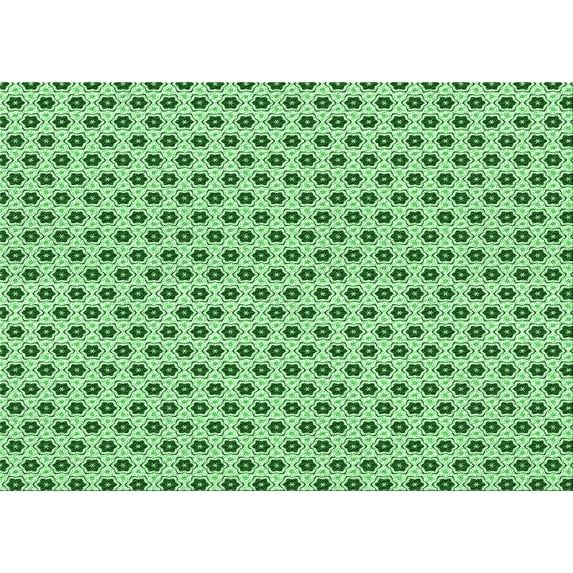 Ahgly Company Machine Washable Indoor Rectangle Transitional Pale Green Area Rugs, 5' x 8'
