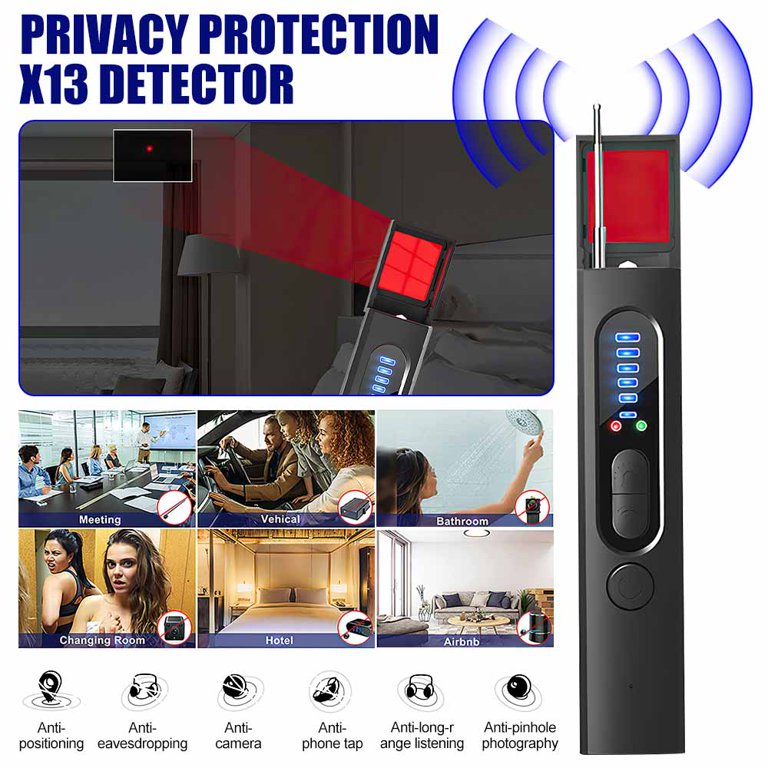 X13 Anti Spy Hidden Camera Detector Anti-Spy GPS Tracker Listening Device Bug RF Wireless Signal Scanner for Hotel Office Travel X13 Anti Spy Hidden Camera Detector Anti-Spy GPS Tracker Listening Device Bug RF Wireless Signal Scanner for Hotel Office Travel