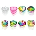 thumbnail image 3 of Heart Shaped Nail Crystal Cup Acrylic Liquids Powder Glass Dappen Dish with Lid Nail Crystal Bowl for Salon and Home, 3 of 5