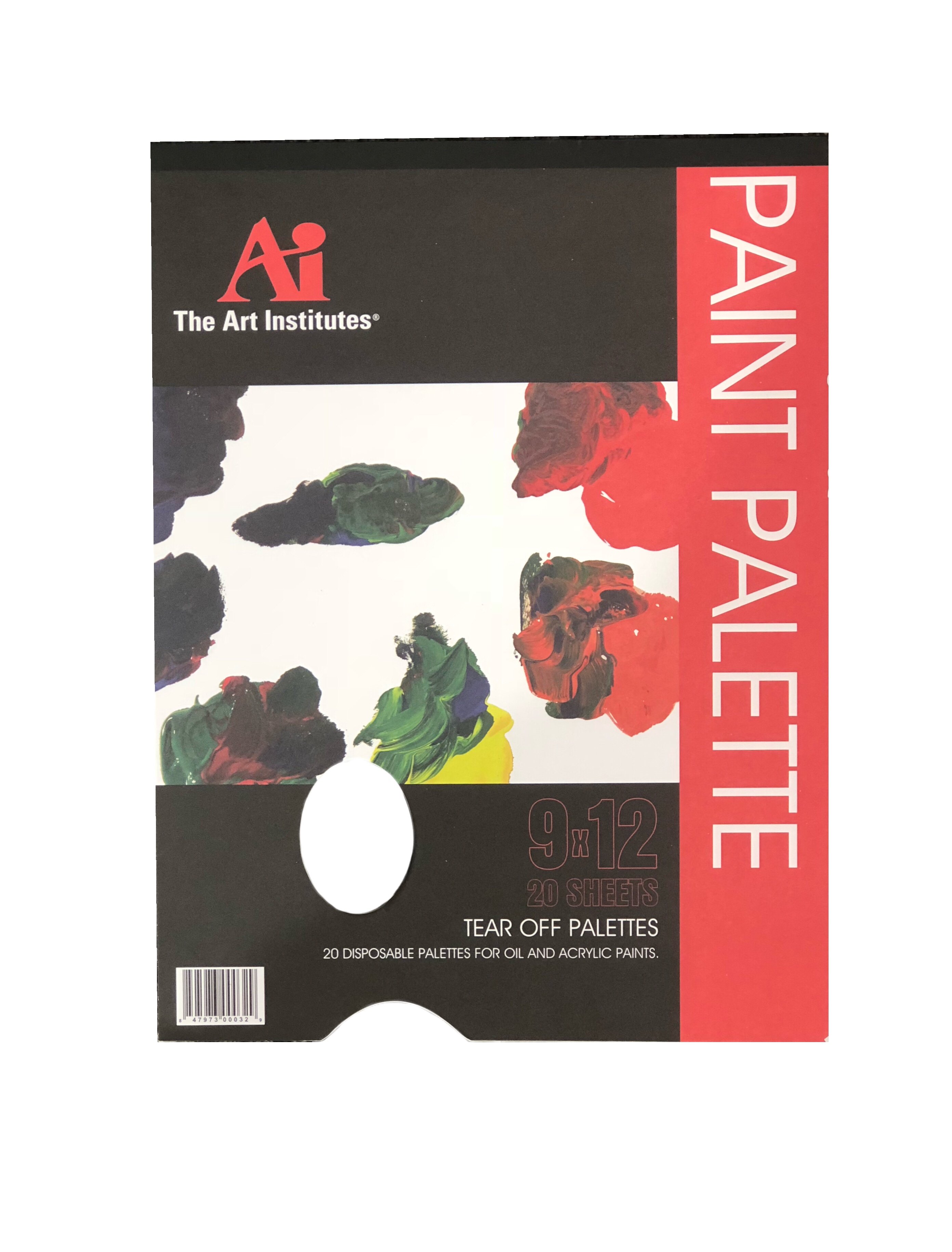 The Art Institute Bulk Disposable Paint Pallete Paper - 8, 24, or 48 Pads - 20 Sheets Each Pad