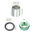 thumbnail image 2 of Uxcell Skateboard Truck Hardware Kit, Skateboard Truck Lock Nuts Axle Washers Spacer Speed Rings Set, Silver Black Green, 2 of 5