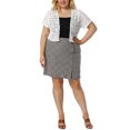 thumbnail image 2 of Agnes Orinda Plus Size Bolero Shrugs for Women Open Front Short Sleeve Crochet Lace Cropped Cardigans 2X White, 2 of 7