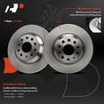 thumbnail image 2 of A-Premium 11.81 inch (300mm) Rear Solid Disc Brake Rotors Compatible with Select Volkswagen and Audi Models - Jetta 2019-2023, Golf 2017-2018, Tiguan, Arteon, Q3, Q3 Quattro, TT Quattro, 2-PC Set, 2 of 5