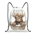thumbnail image 1 of Xecao Cute Cow Bath Pattern Sports Drawstring Backpack - String Swim Gym Bag with Wet Proof Pocket for Women&Men-Medium, 1 of 6