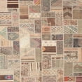 thumbnail image 1 of Ahgly Company Indoor Square Contemporary Orange Salmon Pink Abstract Area Rugs, 6' Square, 1 of 6