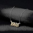 thumbnail image 4 of Collar con año de nacimiento Yashi colgante de acero inoxidable 1998, 4 of 5
