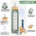 thumbnail image 3 of Botella de agua SipZest de vidrio de 950 ml con pajita y marcador de tiempo, 3 of 7