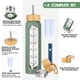 thumbnail image 3 of Botella de agua SipZest de vidrio de 950 ml con pajita y marcador de tiempo, 3 of 7
