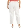 thumbnail image 2 of Anne Klein Womens Plus Bowie Cotton Stretch Comfort Fit Straight Leg Pants, 2 of 2
