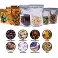 thumbnail image 5 of 100 Pack Mylar Bags for Food Storage Resealable Aluminum Foil Clear Stand Up Pouch with Front Window 3.94×5.91 Inch Reusable Zipper Lock Food Packaging Heat Seal Bags for Small Business and Home, 5 of 17