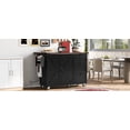 thumbnail image 3 of MAYEERTY 54.5" Farmhouse Rolling Kitchen Island with Power Outlet for Kitchen & Dining Room, Black, 3 of 6