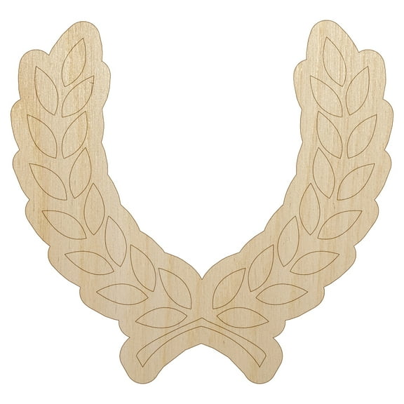 Wreath Laurel Branch Frame Wood Shape Unfinished Piece Cutout Craft DIY Projects - 4.70 Inch Size - 1/8 Inch Thick