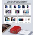 thumbnail image 4 of Cargador de pared USB C rápido y plano de 40 W Qwinjwin PD de 4 puertos, 4 of 8