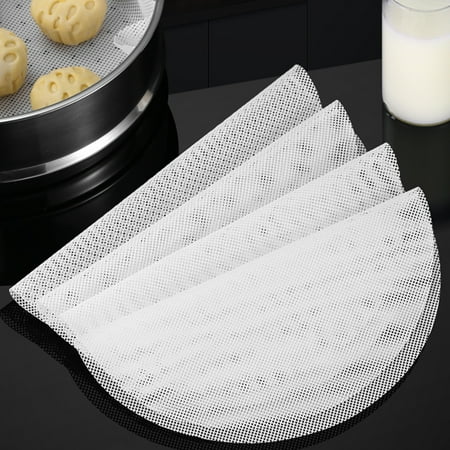 

Fogcroll 2Pcs Baking Sheets Double-sided Available Steamed Buns Dumplings Steamer Mat for Dining Room