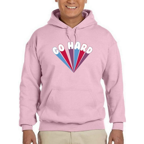 Go Hard Hoodie Men -Smartprints Designs, Male 4X-Large