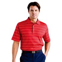 Monterey Club Men's Brady Multi Stripe Textured Golf Polo Shirt #1629